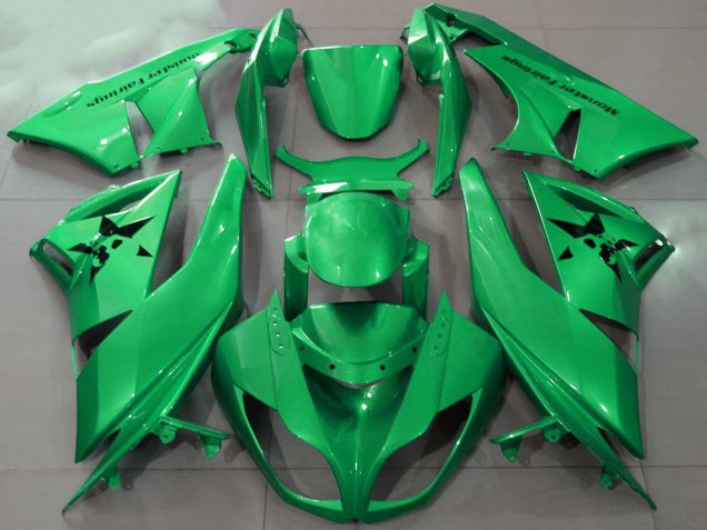 Erschwingliche Kawasaki ZX6R Motorrad Verkleidung 2009-2012 - Grun