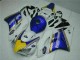 Erschwingliche Honda CBR1000RR Motorrad Verkleidung 2004-2005 - Weiss Blau Gelb Rothmans