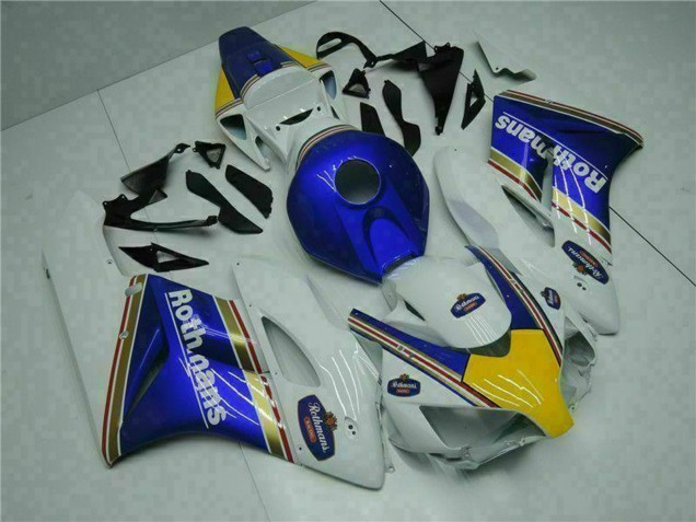 Erschwingliche Honda CBR1000RR Motorrad Verkleidung 2004-2005 - Weiss Blau Gelb Rothmans