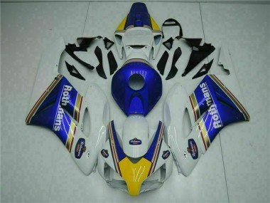 Erschwingliche Honda CBR1000RR Motorrad Verkleidung 2004-2005 - Weiss Blau Gelb Rothmans