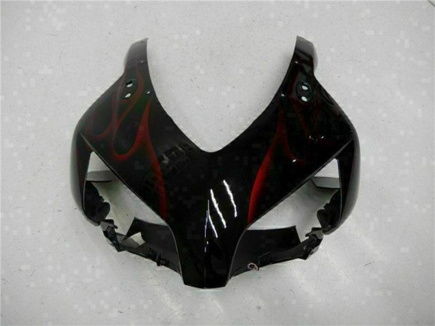 Erschwingliche Honda CBR1000RR Motorrad Verkleidung 2004-2005 - Glanzendes Schwarz Rot Flamme