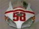 Erschwingliche Honda CBR1000RR Motorrad Verkleidung 2004-2005 - Weiss Rot Gelb San Carlo 58