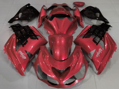 Erschwingliche Kawasaki ZX14R Motorrad Verkleidung 2012-2024 - Rot Schwarz