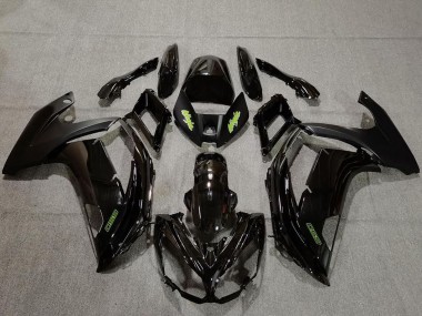 Erschwingliche Kawasaki Ninja 650R Motorrad Verkleidung 2009-2011 - Glanzendes Schwarz Grun