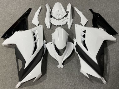 Erschwingliche Kawasaki Ninja 300 Motorrad Verkleidung 2013-2024 - Weiss Schwarz