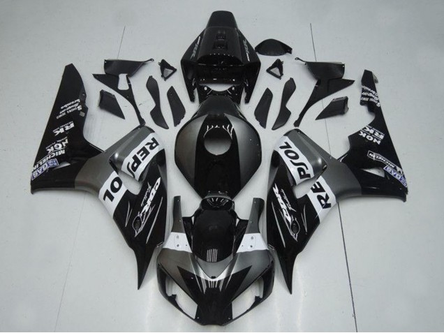 Erschwingliche Honda CBR1000RR Motorrad Verkleidung 2004-2005 - Grau Weiss Glanzendes Schwarz Repsol