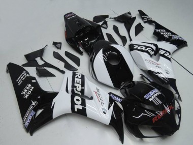 Erschwingliche Honda CBR1000RR Motorrad Verkleidung 2004-2005 - Weiss Glanzendes Schwarz Repsol
