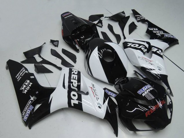 Erschwingliche Honda CBR1000RR Motorrad Verkleidung 2004-2005 - Weiss Glanzendes Schwarz Repsol