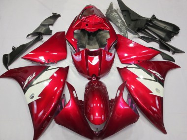 Erschwingliche Yamaha R1 Motorrad Verkleidung 2012-2014 - Rot Weiss