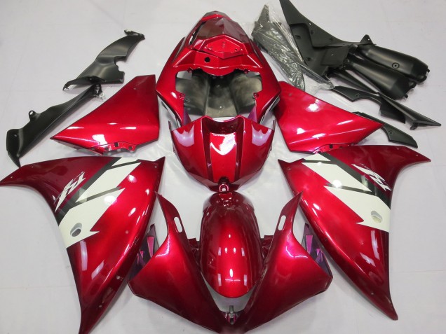Erschwingliche Yamaha R1 Motorrad Verkleidung 2012-2014 - Rot Weiss