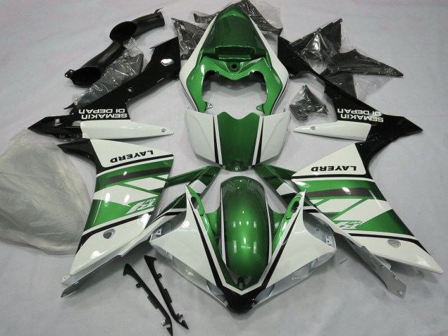 Erschwingliche Yamaha R1 Motorrad Verkleidung 2007-2008 - Weiss Grun Schwarz