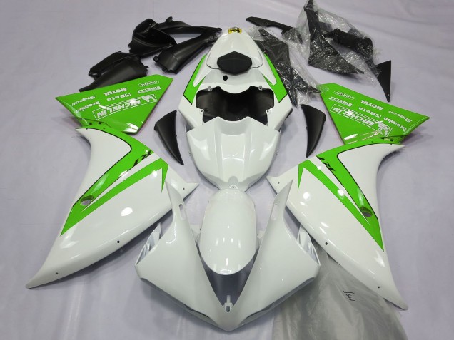 Erschwingliche Yamaha R1 Motorrad Verkleidung 2012-2014 - Weiss Grun