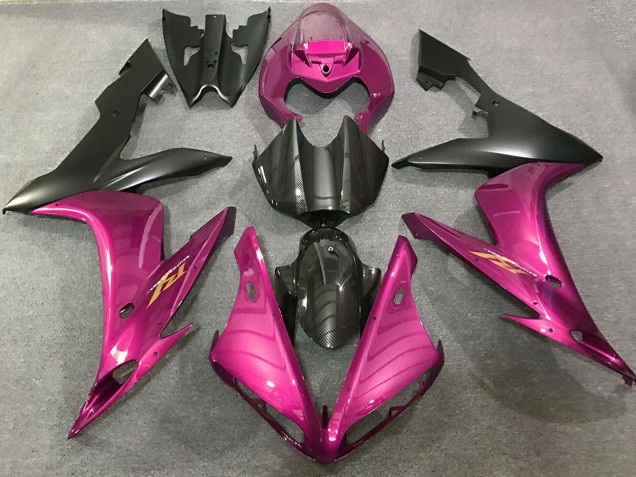 Erschwingliche Yamaha R1 Motorrad Verkleidung 2004-2006 - Rosa Carbonfaser Stil