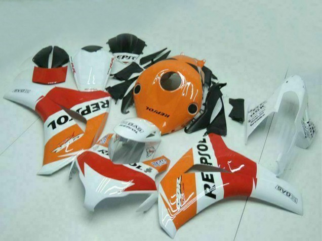 Erschwingliche Honda CBR1000RR Motorrad Verkleidung 2008-2011 - Orange Weiss Rot Schwarz Repsol