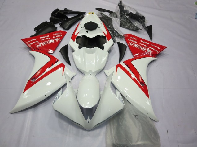 Erschwingliche Yamaha R1 Motorrad Verkleidung 2012-2014 - Weiss Rot