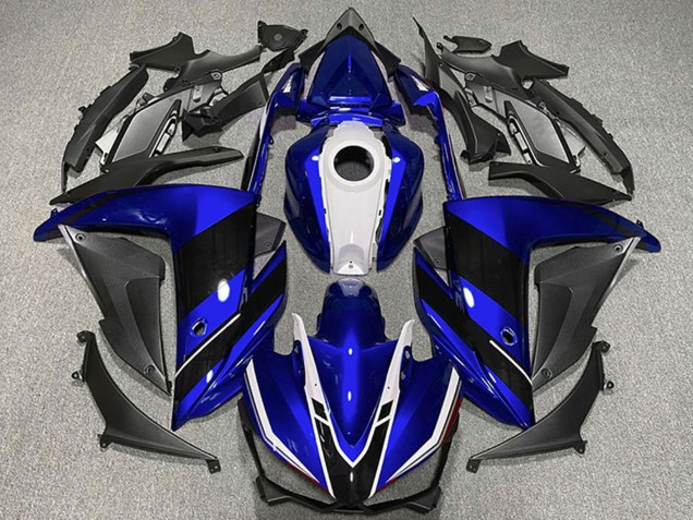 Erschwingliche Yamaha R3 Motorrad Verkleidung 2015-2018 - Blau Weiss Schwarz