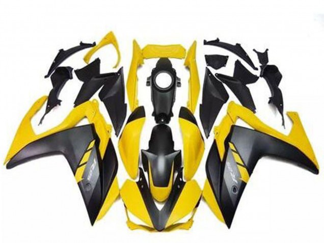 Erschwingliche Yamaha R3 Motorrad Verkleidung 2015-2018 - Gelb Matt Schwarz