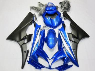 Erschwingliche Yamaha R6 Motorrad Verkleidung 2006-2007 - Blau Weiss Matt Schwarz