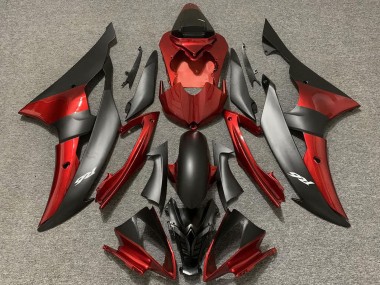 Erschwingliche Yamaha R6 Motorrad Verkleidung 2008-2016 - Rot Matt Schwarz