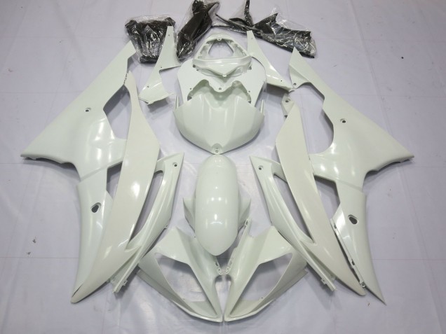 Erschwingliche Yamaha R6 Motorrad Verkleidung 2008-2016 - Perl Weiss
