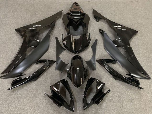 Erschwingliche Yamaha R6 Motorrad Verkleidung Kit 2008-2016 - Glanzendes Schwarz Matt Schwarz