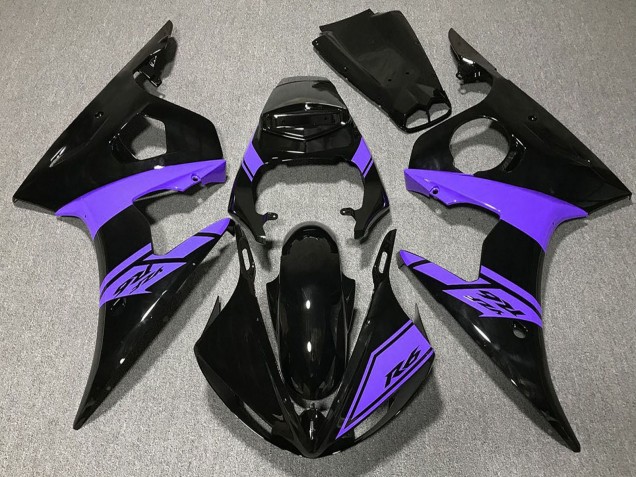 Erschwingliche Yamaha R6 Motorrad Verkleidung 2003-2004 - Glanzendes Schwarz Lila