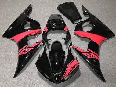 Erschwingliche Yamaha R6 Motorrad Verkleidung 2003-2004 - Glanzendes Schwarz Rosa