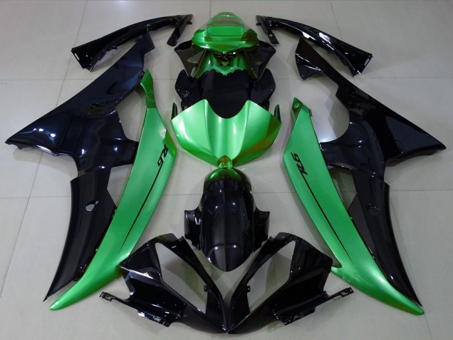 Erschwingliche Yamaha R6 Motorrad Verkleidung 2008-2016 - Grun Glanzendes Schwarz