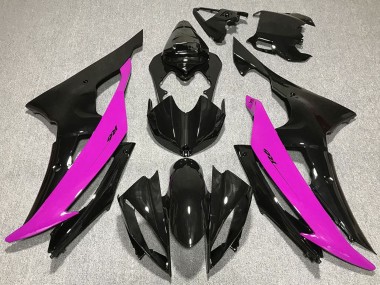 Erschwingliche Yamaha R6 Motorrad Verkleidung 2008-2016 - Rosa Glanzendes Schwarz