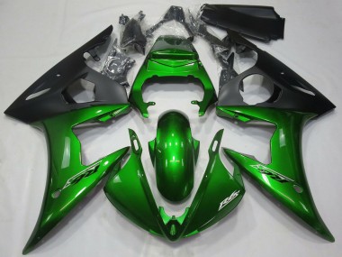 Erschwingliche Yamaha R6 Motorrad Verkleidung 2005 - Dunkel Grun Matt Schwarz