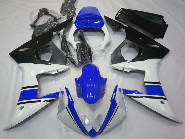 Erschwingliche Yamaha R6 Motorrad Verkleidung 2003-2004 - Weiss Blau Matt Schwarz
