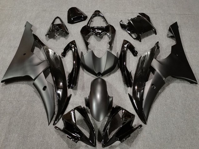 Erschwingliche Yamaha R6 Motorrad Verkleidung 2008-2016 - Glanzendes Schwarz Matt Schwarz
