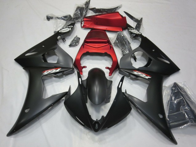 Erschwingliche Yamaha R6 Motorrad Verkleidung 2003-2004 - Rot Matt Schwarz
