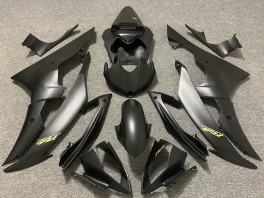 Erschwingliche Yamaha R6 Motorrad Verkleidung 2008-2016 - Matt Grau Schwarz Gold Aufkleber