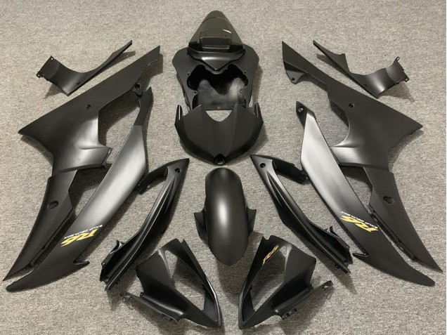 Erschwingliche Yamaha R6 Motorrad Verkleidung 2008-2016 - Matt Grau Schwarz Gold Aufkleber