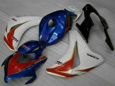 Erschwingliche Honda CBR1000RR Motorrad Verkleidungen Kit 2008-2011 - Weiss Rot Blau HRC