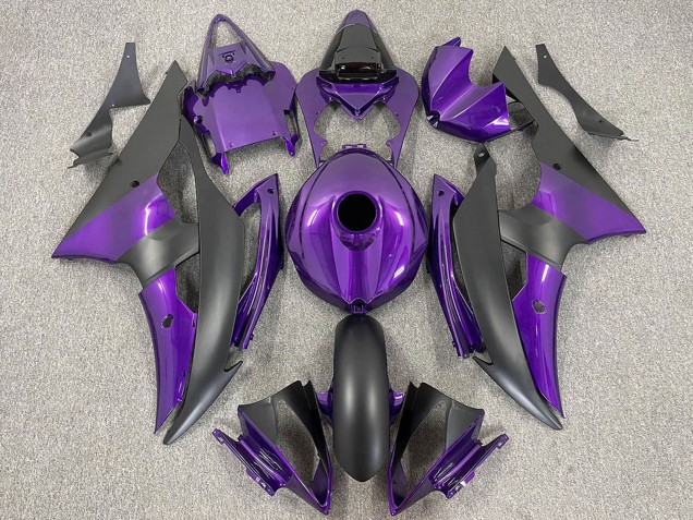Erschwingliche Yamaha R6 Motorrad Verkleidung 2008-2016 - Lila Matt Schwarz