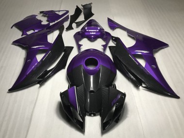 Erschwingliche Yamaha R6 Motorrad Verkleidung 2008-2016 - Lila Carbonfaser Stil