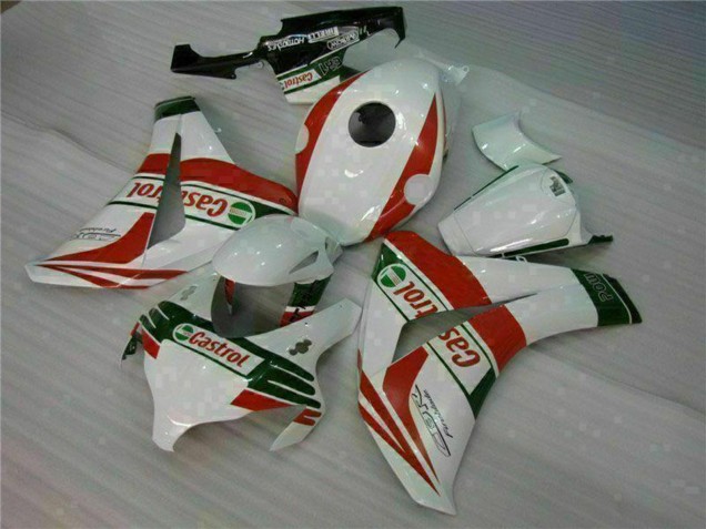 Erschwingliche Honda CBR1000RR Motorrad Verkleidung 2008-2011 - Weiss Rot Grun Castrol