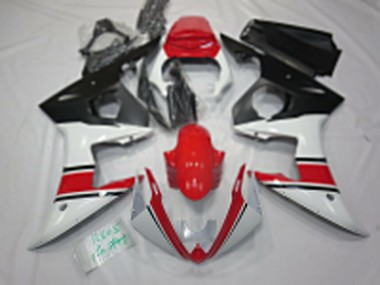 Erschwingliche Yamaha R6 Motorrad Verkleidung 2005 - Weiss Rot Schwarz