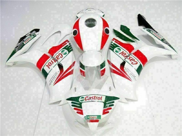 Erschwingliche Honda CBR1000RR Motorrad Verkleidung 2012-2016 - Weiss Rot Grun Castrol