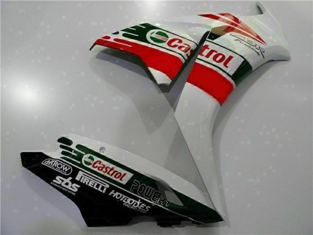 Erschwingliche Honda CBR1000RR Motorrad Verkleidung 2012-2016 - Weiss Rot Grun Castrol