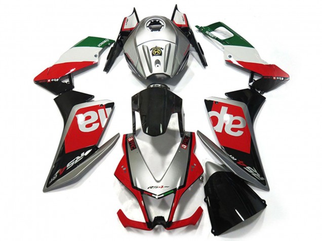 Erschwingliche Aprilia RS4 125 Motorrad Verkleidung 2012-2018 - Silber Rot Grun Glanzendes Schwarz OEM Stil