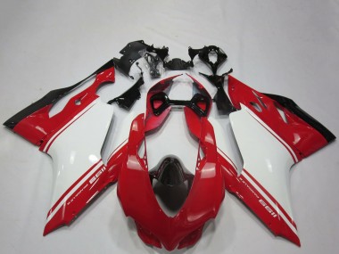 Erschwingliche Ducati 1199 Motorrad Verkleidung 2011-2014 - Weiss Rot Schwarz OEM Stil