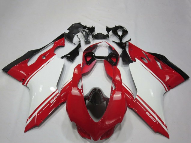 Erschwingliche Ducati 1199 Motorrad Verkleidung 2011-2014 - Weiss Rot Schwarz OEM Stil