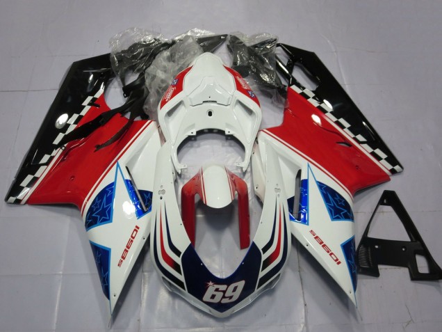 Erschwingliche Ducati 1098 Motorrad Verkleidung 2007-2014 - Weiss Rot Schwarz Blau 69