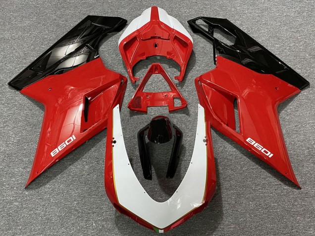 Erschwingliche Ducati 1098 Motorrad Verkleidung 2007-2014 - Weiss Rot Schwarz