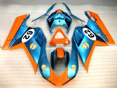 Erschwingliche Ducati 848 1098 1198 Motorrad Verkleidung 2007-2014 - Orange Blau Gulf 62