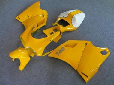 Erschwingliche Ducati 748 Motorrad Verkleidung 1993-2005 - Weiss Gelb