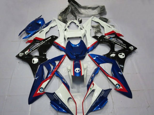 Erschwingliche BMW S1000RR Motorrad Verkleidung 2009-2014 - Weiss Rot Blau Glanzendes Schwarz
